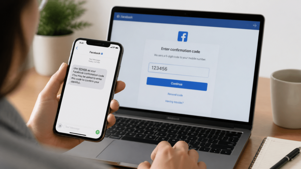 Recevoir un code de confirmation pour débloquer Facebook verrouillé 