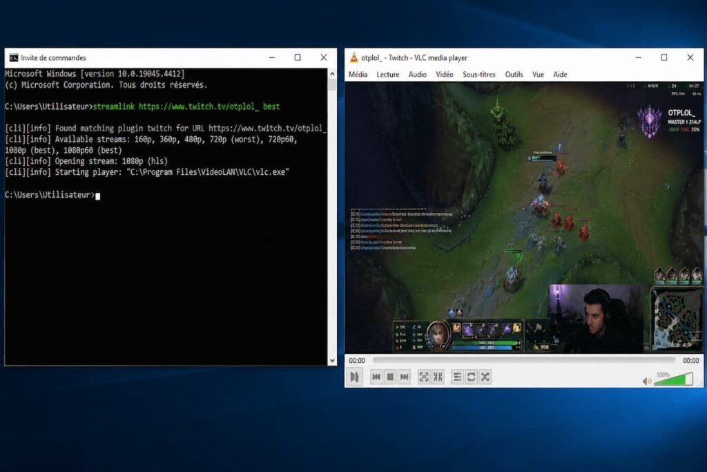 regarder Twitch sans pub avec Streamlink et VLC