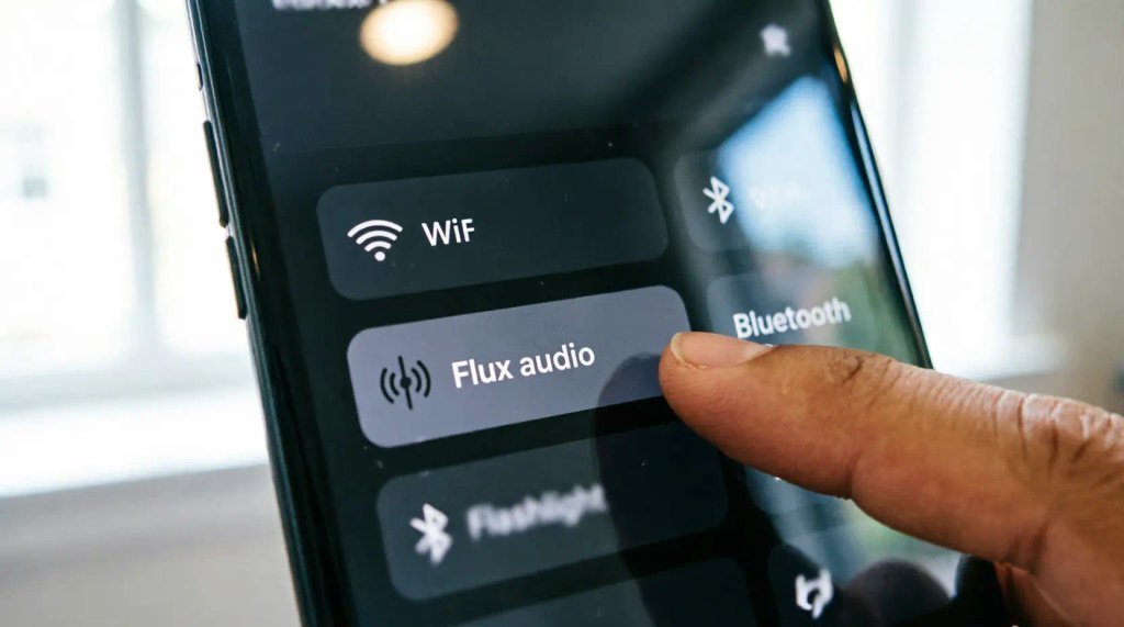 La tuile Flux Audio d'Android 17 pour se connecter à un flux Auracast