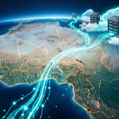 Carte numérique d'Afrique de l'Ouest illustrant la régulation de l'intelligence artificielle et la protection des données au Bénin et au Sénégal